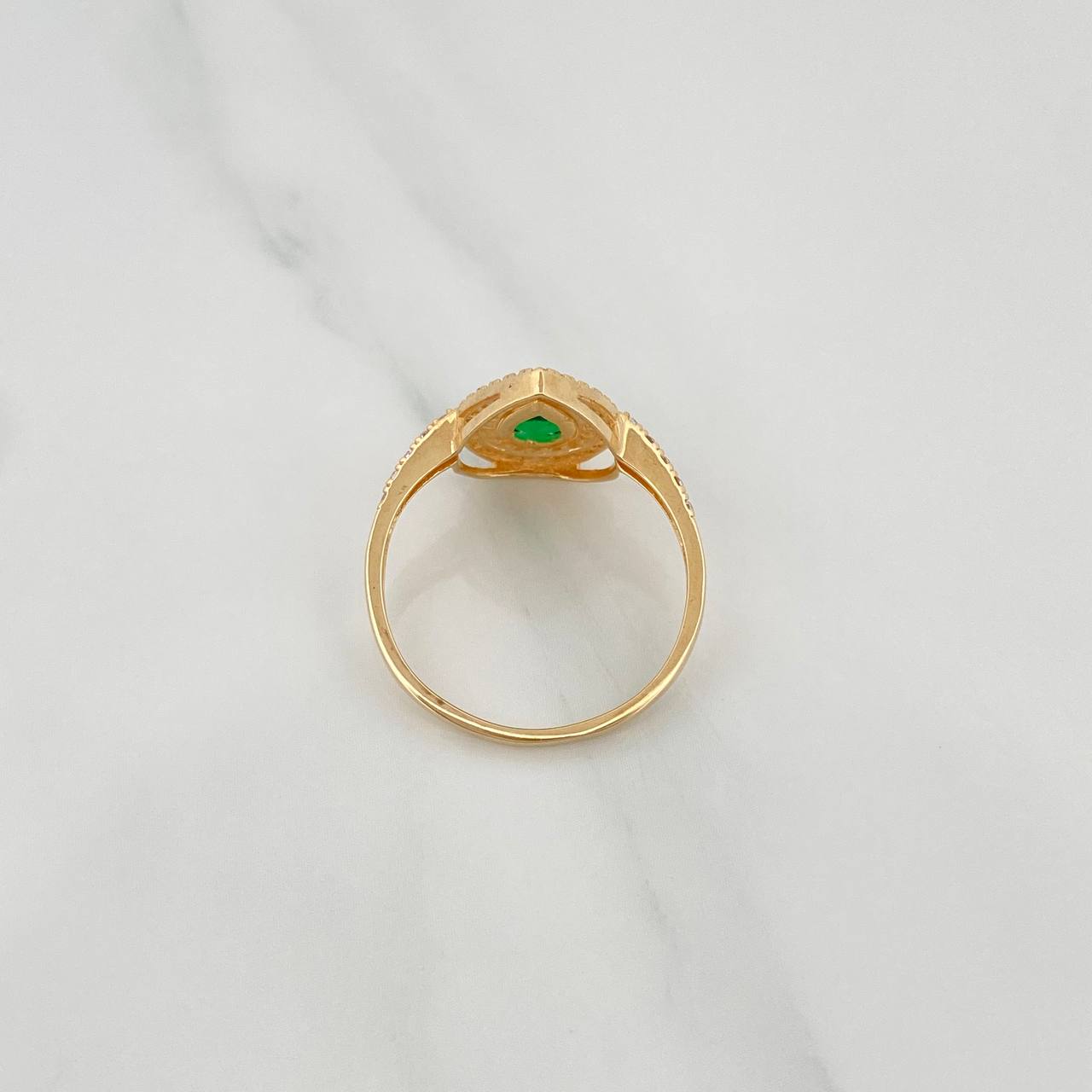 Anillo Halo Gota 2.65 g / T8 1/2 Oro Amarillo 18K