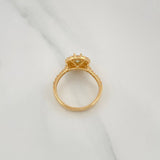 Anillo Halo Circulo 4 g / T6 1/4 Oro Amarillo 18K