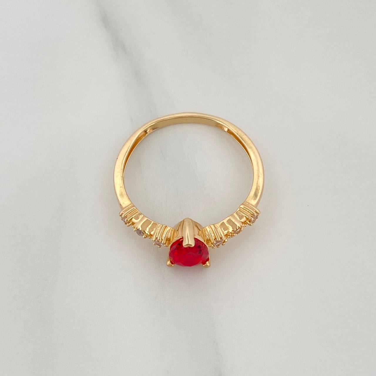 Anillo Halo Gota 2 g / T6 1/4 Oro Amarillo 18K