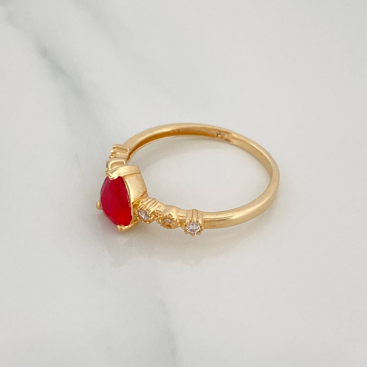 Anillo Halo Gota 2 g / T6 1/4 Oro Amarillo 18K