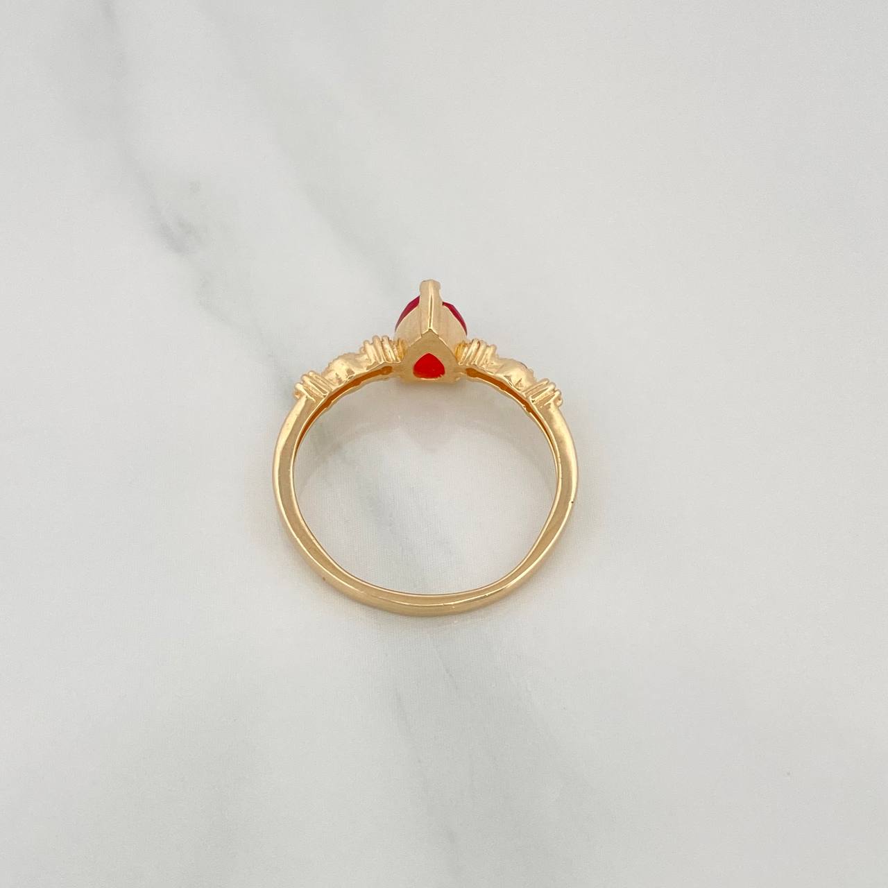 Anillo Halo Gota 2 g / T6 1/4 Oro Amarillo 18K