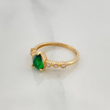 Anillo Halo Gota 1.9 g / T5 Oro Amarillo 18K