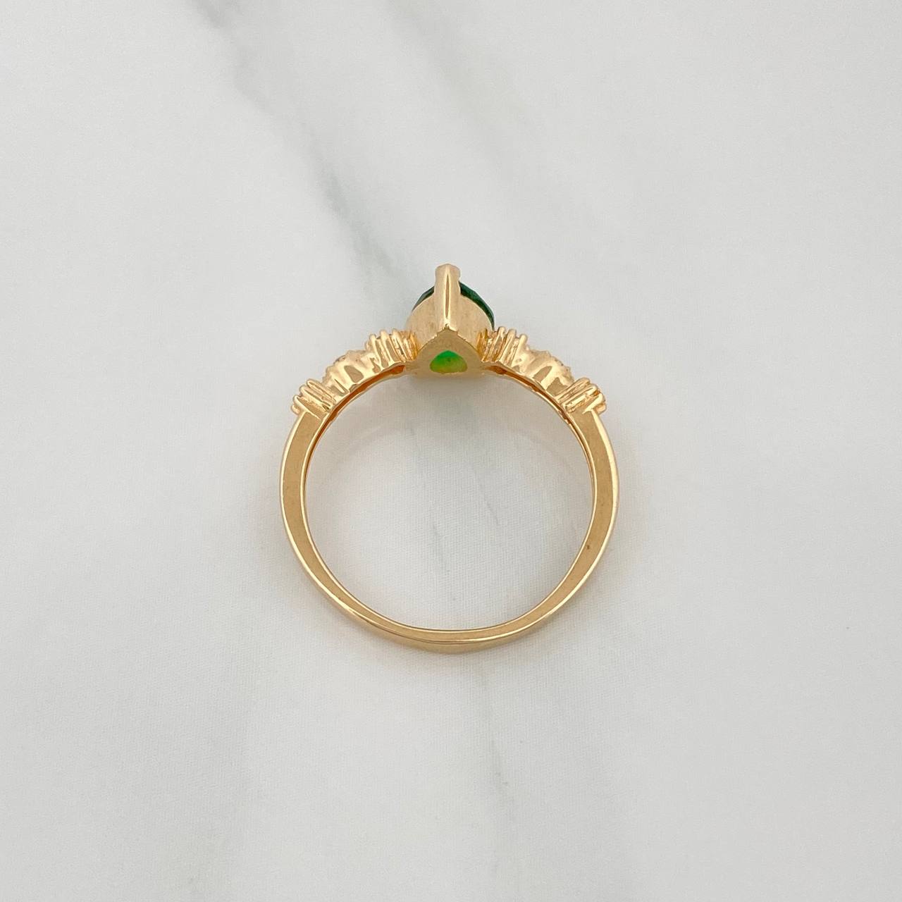 Anillo Halo Gota 1.9 g / T5 Oro Amarillo 18K