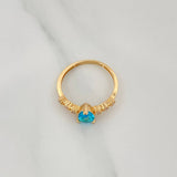 Anillo Halo Gota 2 g / T6 Oro Amarillo 18K