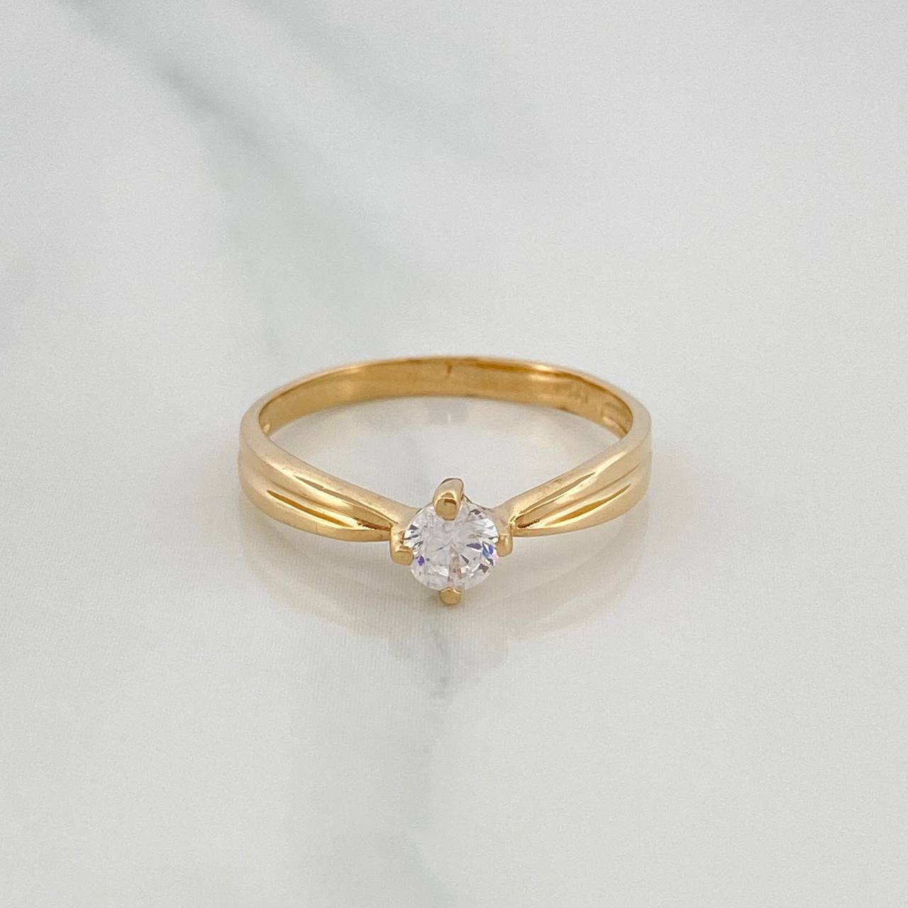 Anillo Solitario 1.6 g / T5 1/4 Oro Amarillo 18K