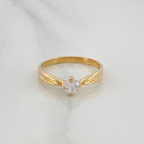 Anillo Solitario 1.6 g / T5 1/4 Oro Amarillo 18K