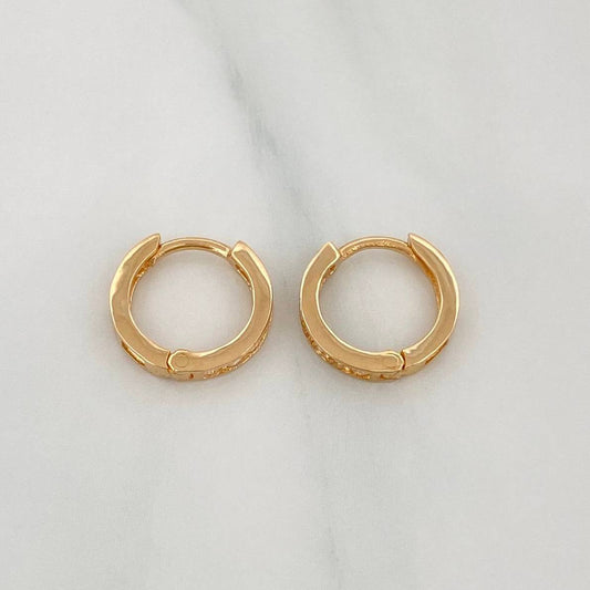 Candongas Carril 1.85 g / 1.1 cm Oro Amarillo 18K