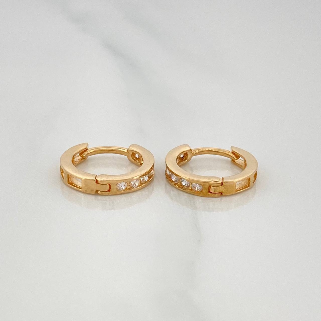 Candongas Carril 1.85 g / 1.1 cm Oro Amarillo 18K