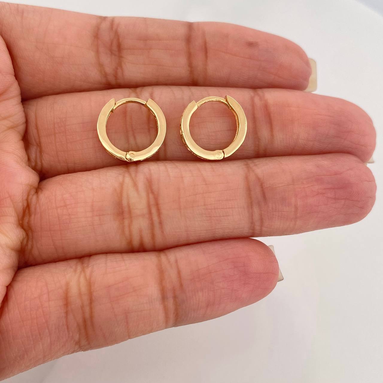 Candongas Carril 1.7 g / 1.1 cm Oro Amarillo 18K