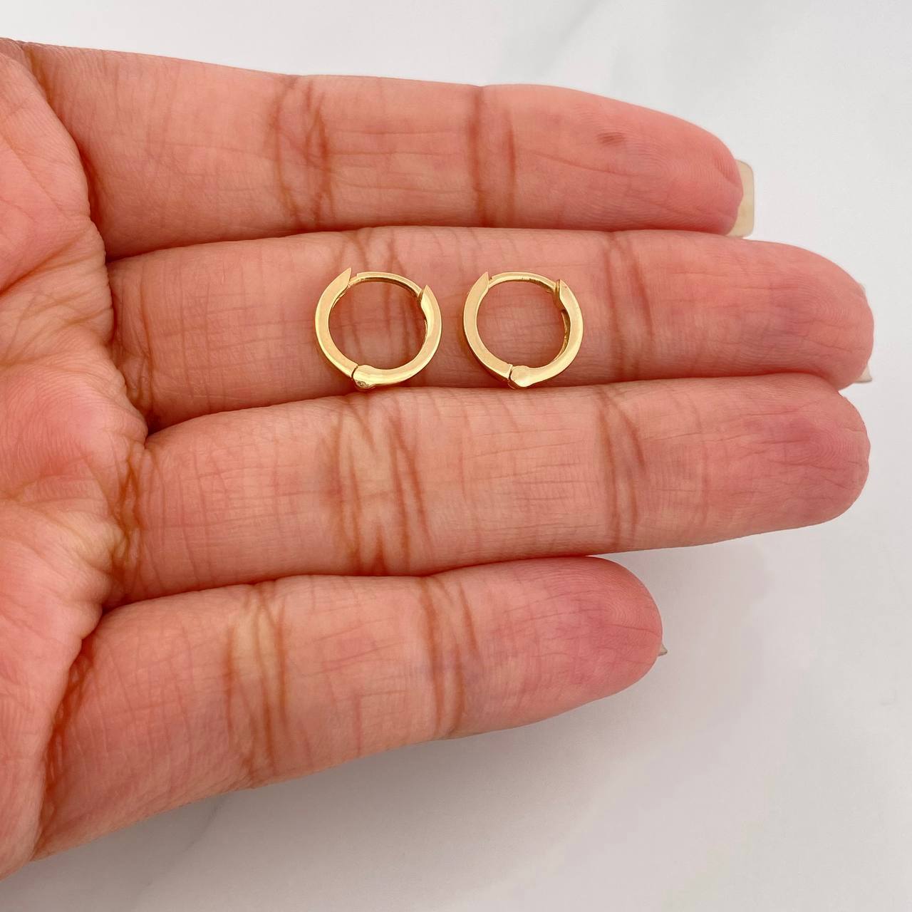 Candongas Aro Liso 1.15 g / 1 cm Oro Amarillo 18K
