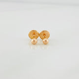 Topos Bola Lisa 0.4g / 3mm Oro Rosa 18K