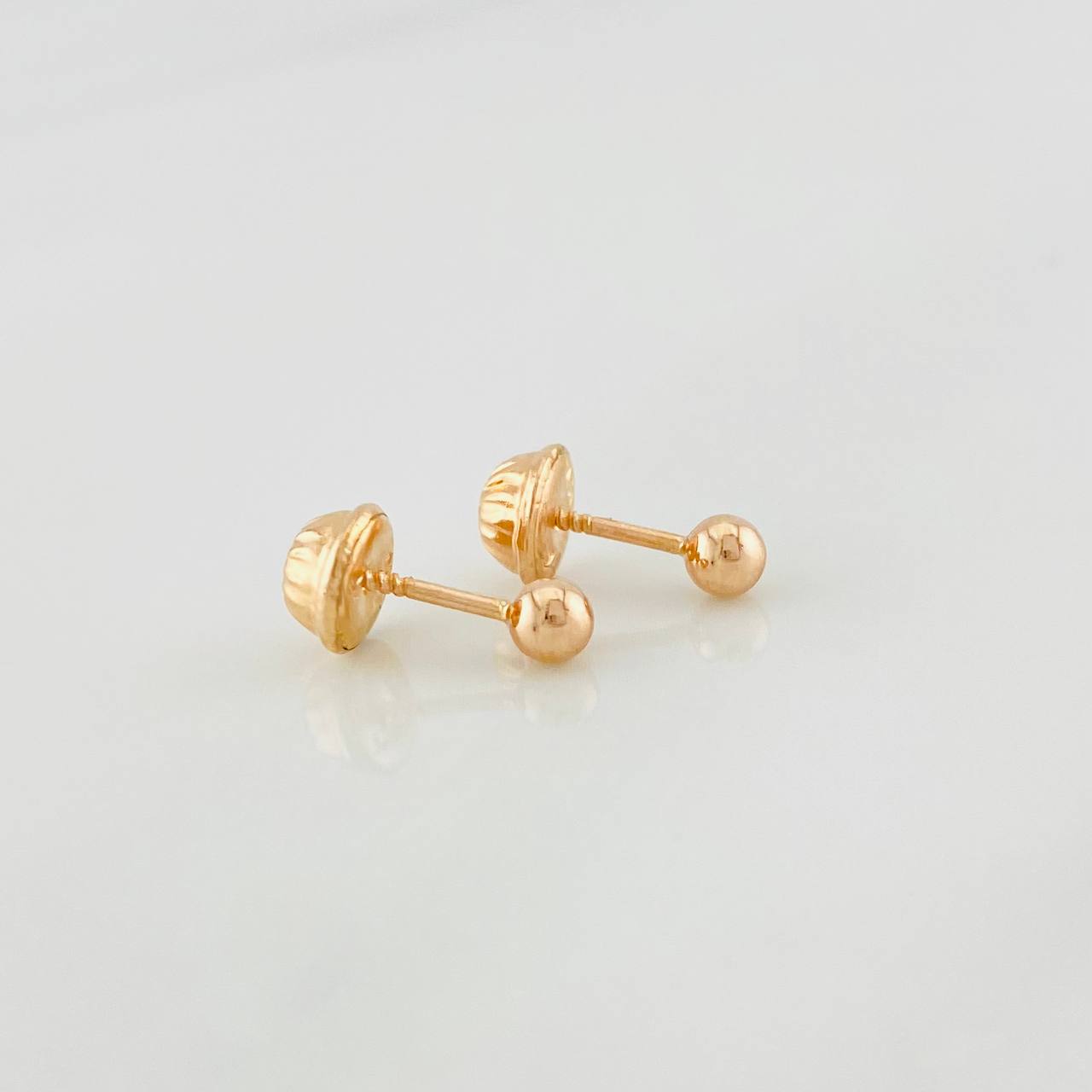 Topos Bola Lisa 0.4g / 3mm Oro Rosa 18K