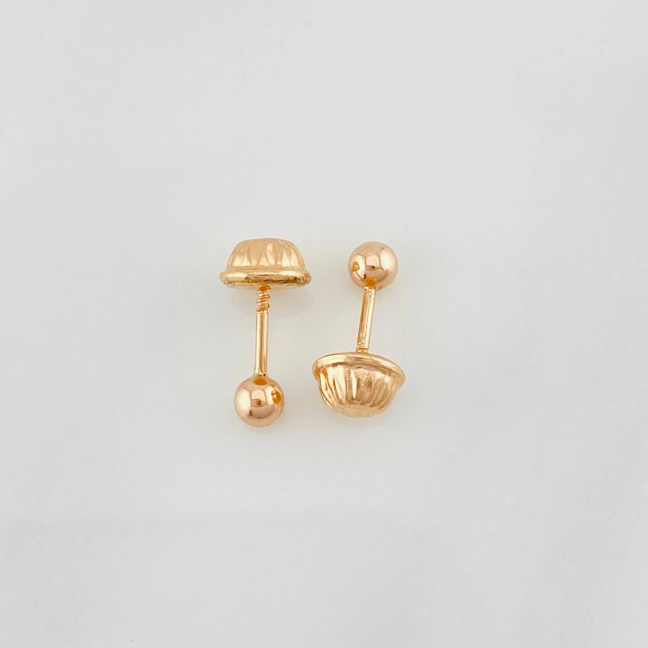 Topos Bola Lisa 0.4g / 3mm Oro Rosa 18K