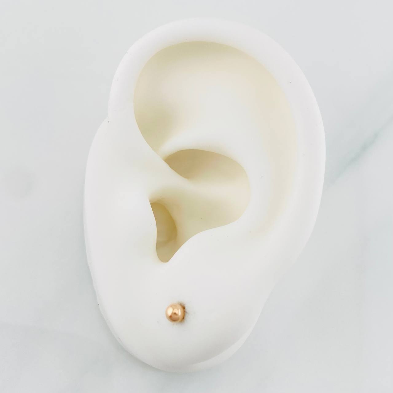 Topos Bola Lisa 0.4g / 3mm Oro Rosa 18K