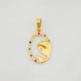 Dije Virgen Maria 1.1g / 2.04cm Oro Amarillo 18K