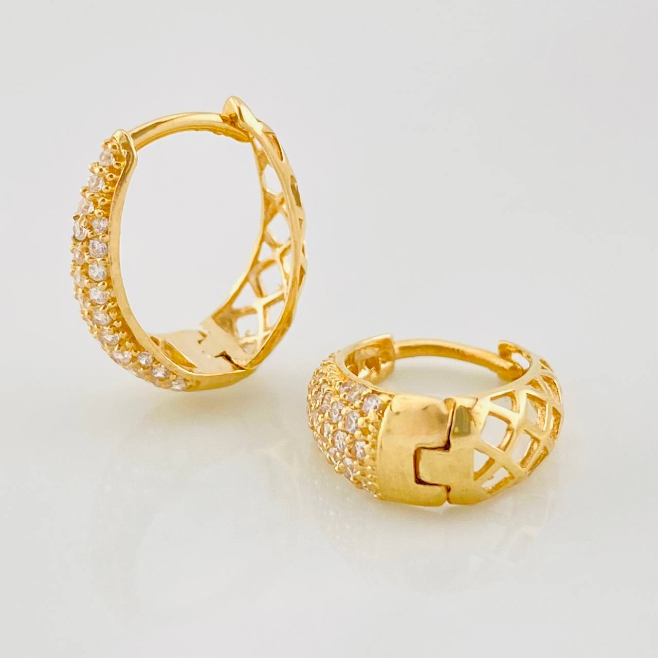 Candongas Dali Basteada 3.5g / 1.05cm Oro Amarillo 18K