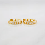 Candongas Carril 1.45g / 1cm Oro Amarillo 18K