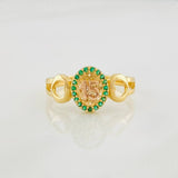 Anillo 15´s 2.3g / T7 1/4 Dos Oros Amarillo Rosado 18K