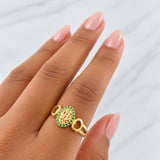 Anillo 15´s 2.3g / T7 1/4 Dos Oros Amarillo Rosado 18K