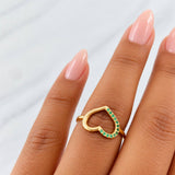 Anillo Corazon 1.35g / T4 1/2 Oro Amarillo 18K