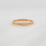 Anillo Bisel 1.2g / T6 Oro Rosa 18K