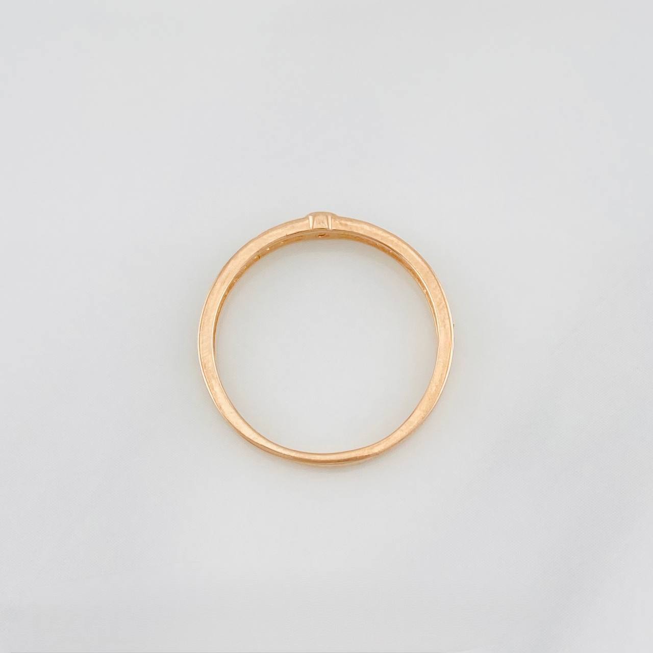 Anillo Bisel 1.2g / T6 Oro Rosa 18K