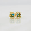 Topos Halo Trébol 0.9g / 5.6mm Oro Amarillo 18K