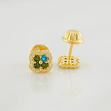 Topos Halo Trébol 0.9g / 5.6mm Oro Amarillo 18K
