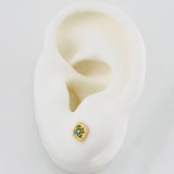 Topos Halo Trébol 0.9g / 5.6mm Oro Amarillo 18K