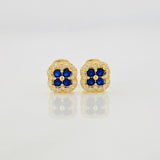 Topos Halo Trebol 0.9g / 5.6mm Oro Amarillo 18K
