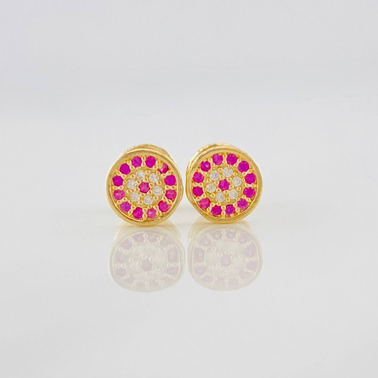 Topos Circulo Tupido 0.85g / 5.8mm Oro Amarillo 18K