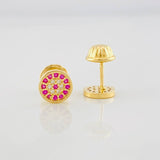 Topos Circulo Tupido 0.85g / 5.8mm Oro Amarillo 18K