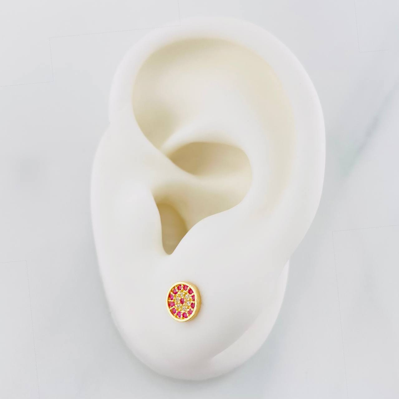 Topos Circulo Tupido 0.85g / 5.8mm Oro Amarillo 18K
