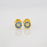 Topos Circulo Tupido 0.7g / 4.9mm Oro Amarillo 18K