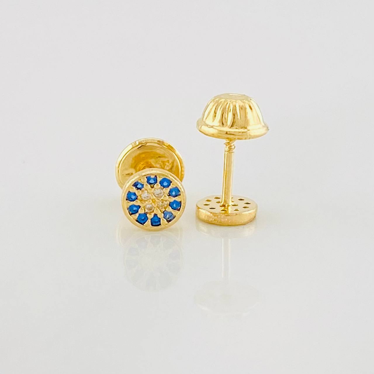Topos Circulo Tupido 0.7g / 4.9mm Oro Amarillo 18K