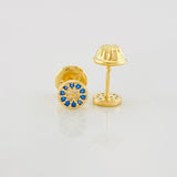 Topos Circulo Tupido 0.7g / 4.9mm Oro Amarillo 18K