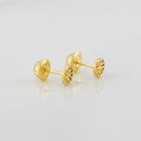 Topos Circulo Tupido 0.7g / 4.9mm Oro Amarillo 18K