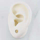 Topos Circulo Tupido 0.7g / 4.9mm Oro Amarillo 18K