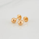 Topos Bola Lisa 0.5g / 5mm Oro Rosa 18K