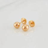 Topos Bola Lisa 0.5g / 5mm Oro Rosa 18K