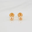 Topos Bola Lisa 0.5g / 5mm Oro Rosa 18K
