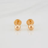Topos Bola Lisa 0.5g / 5mm Oro Rosa 18K
