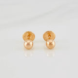 Topos Bola Lisa 0.5g / 5mm Oro Rosa 18K