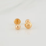 Topos Bola Lisa 0.5g / 5mm Oro Rosa 18K