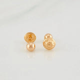 Topos Bola Lisa 0.5g / 5mm Oro Rosa 18K