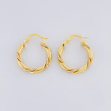 Candongas Rox 2g / 2.2cm Dos Oros Amarillo Blanco 18K