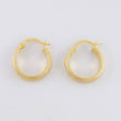 Candongas Cuadriculares 1.55g / 1.8cm Oro Amarillo 18K