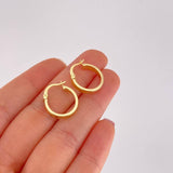 Candongas Cuadriculares 1.55g / 1.8cm Oro Amarillo 18K