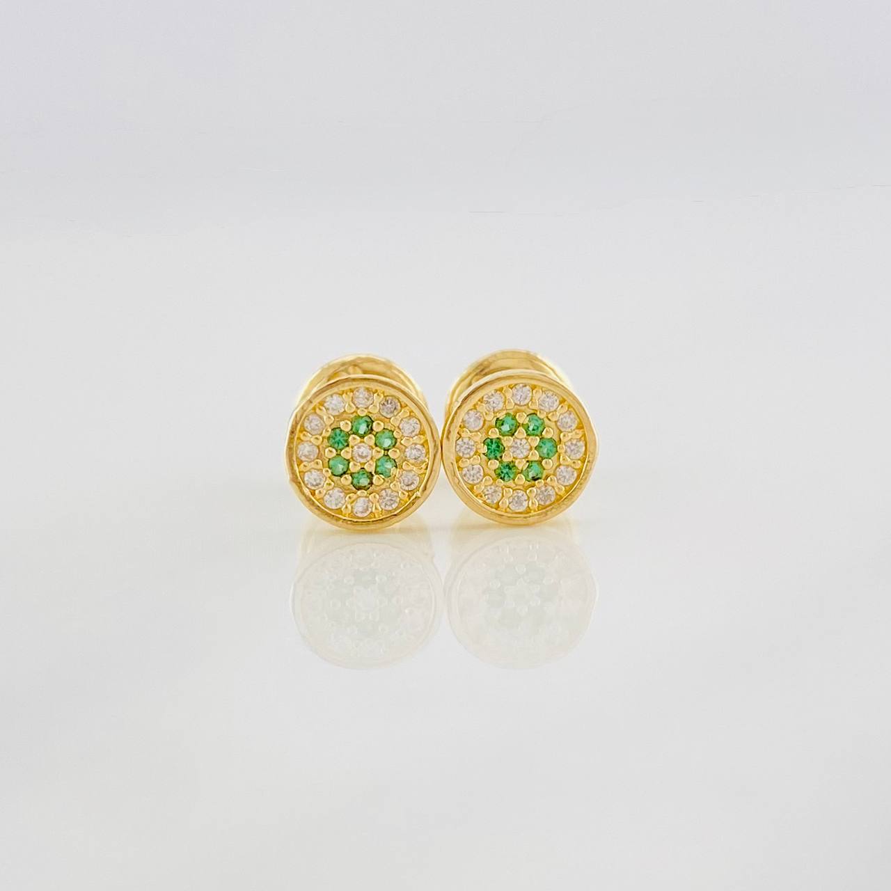 Topos Circulo Tupido 0.9g / 5.9mm Oro Amarillo 18K