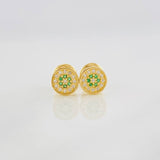 Topos Circulo Tupido 0.9g / 5.9mm Oro Amarillo 18K